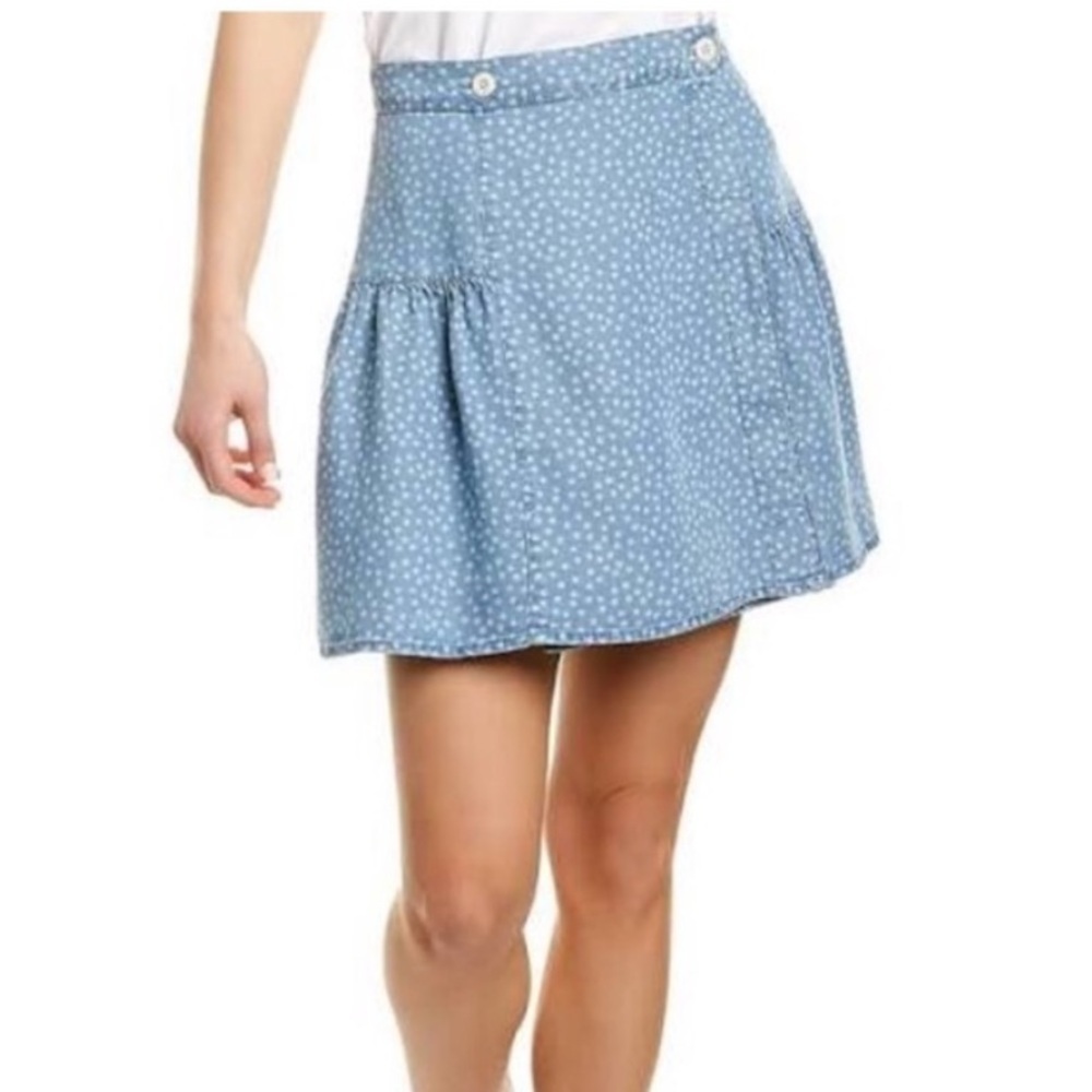 Madewell Denim Floral wrap Skirt NWT sz 0